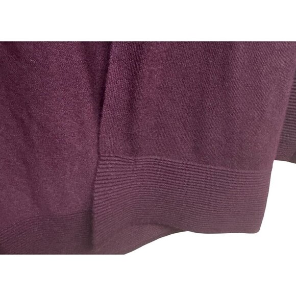 Evolution Womens XS Plum Cardigan Sweater With Buttoned 3/4 Sleeves & Open Front - Picture 5 of 6